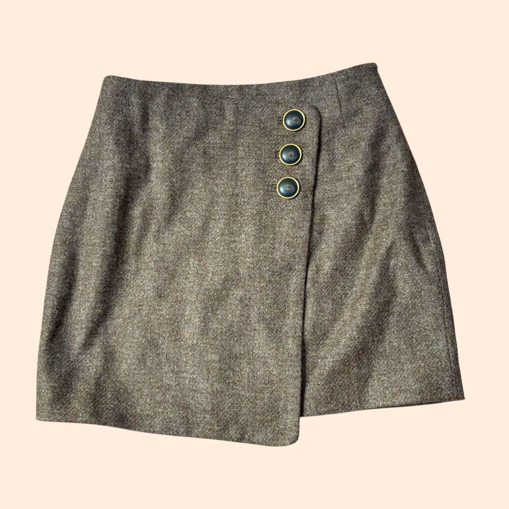 Sezane Jupe Peter Taupe Mini Skirt